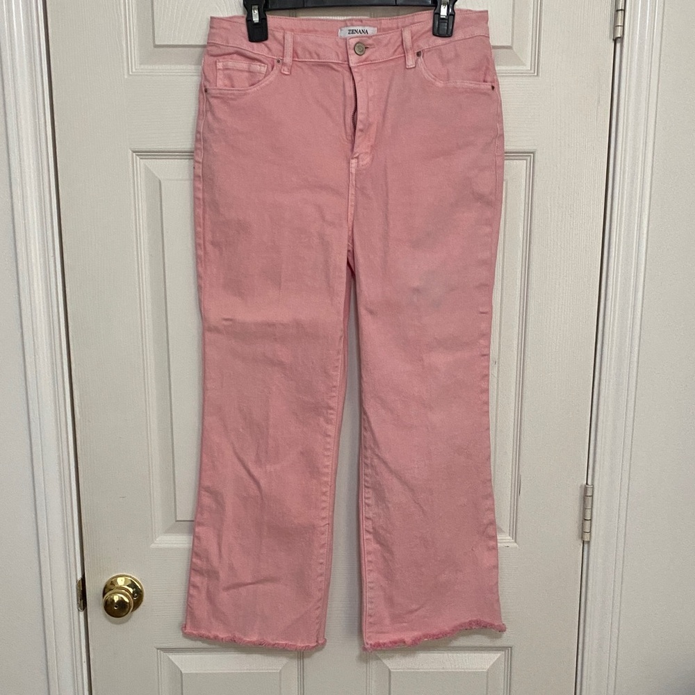 Zenana Outfitters Pink Flare Women's Jeans